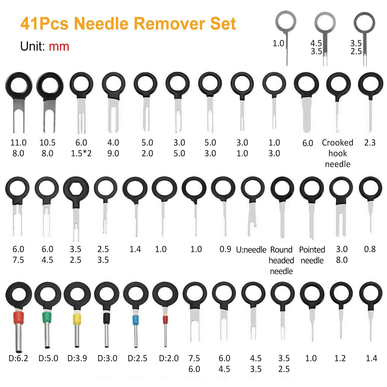 Набор инструментов для снятия соединителей проводов 41 шт. для автомобильных электромонтажных работ