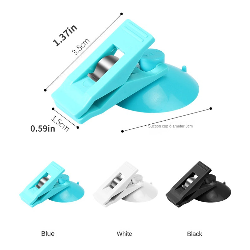 Car Interior Window Clip Mount Suction Cap Holder for Sunshade Curtain Towel