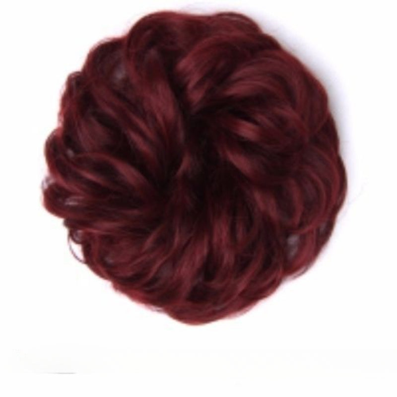 Взрослая женская парик-укладка с пышным цветочным бутоном и имитационной повязкой на голову