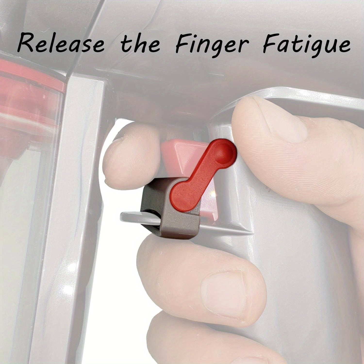 Hands-Free Trigger Lock for Dyson V7 V8 V10 V11 Vacuum Cleaner Red Gray Clamp with Power Button Control