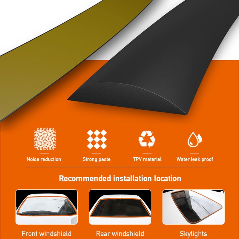 Car Rubber Weatherstrip Seal Strip for Windows Noise Insulation