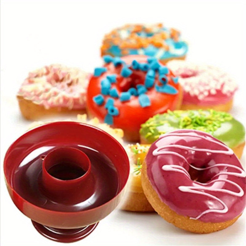 Qizil plastmassadan DIY Donut tayyorlagich - Pishirish va bezash uchun mukammal - Bardoshli oshxona asbobi