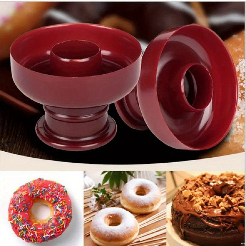 Qizil plastmassadan DIY Donut tayyorlagich - Pishirish va bezash uchun mukammal - Bardoshli oshxona asbobi