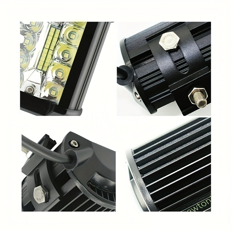 Barra de luz LED de 17.78cm, luz de trabajo de triple fila, luz antiniebla para todoterreno, conducción, 12V 24V