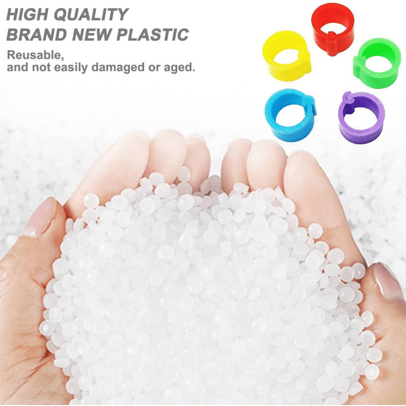 Colorful Plastic Bird Leg Bands Set of 100 for Pigeons Parrots Finches Canaries