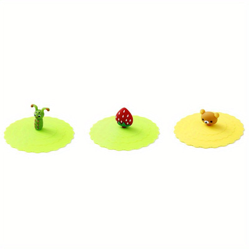 Silicone Cup Covers Set of 2 3 or 6 Leakproof Dustproof for Tea and Water Cups