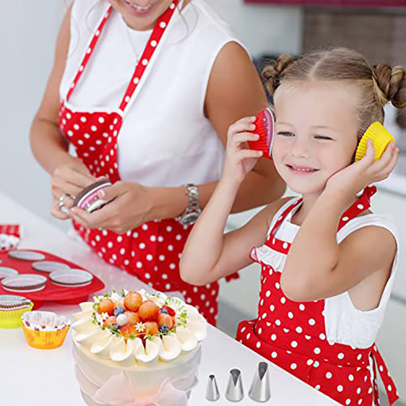 Set of 3 Stainless Steel Russian Piping Tips V-Shaped Wave Nozzles for Pastries