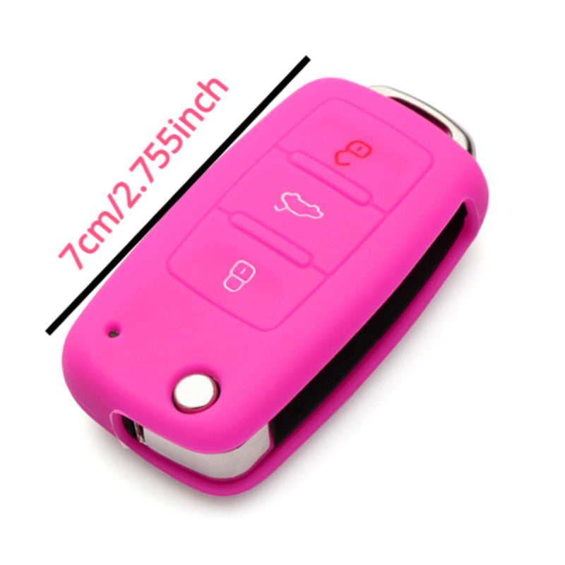 Funda de silicona para llave de coche para VW Passat Jetta Golf Tiguan llave de respaldo