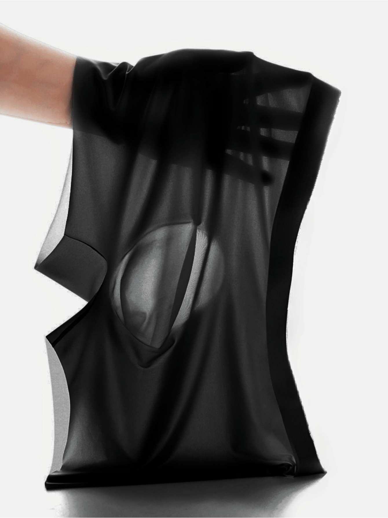 Boxers para hombre de color sólido semi-translúcido, transpirables, finos, cómodos, con estiramiento medio