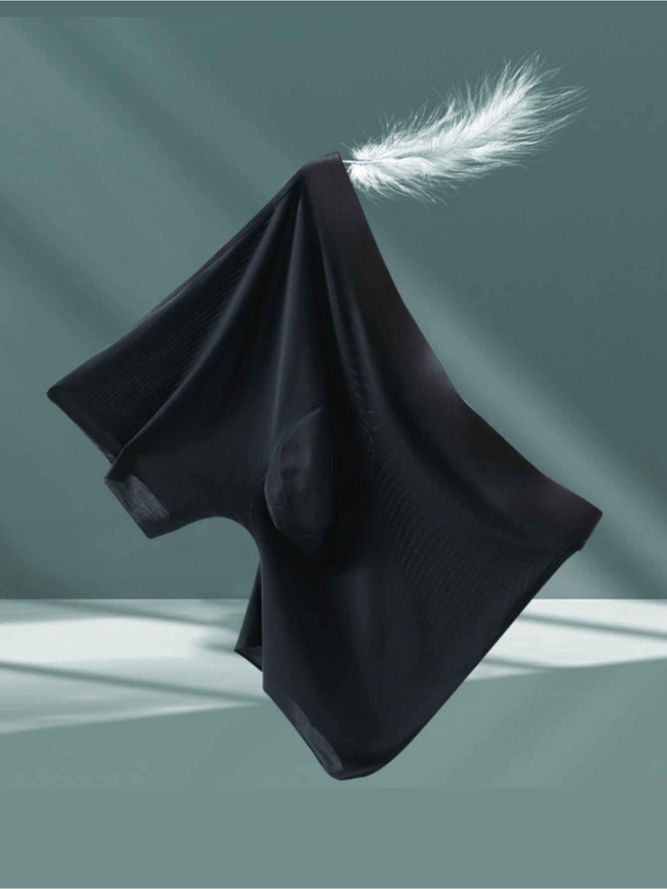 Boxers para hombre de color sólido semi-translúcido, transpirables, finos, cómodos, con estiramiento medio