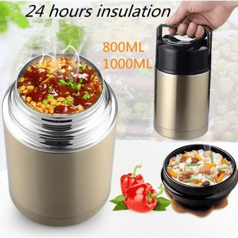 Stainless Steel Food Soup Containers Vacuum Flasks 800ML 1000ML Large Capacity