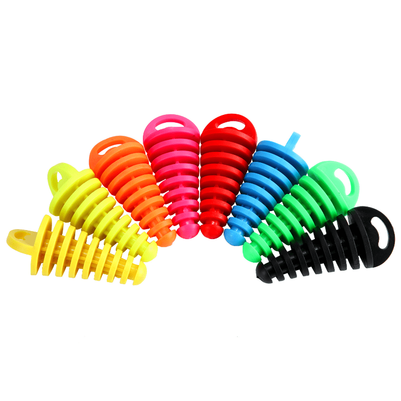 Motorcycle PVC Exhaust Plug Waterproof Dust Cover for Dirt Bikes Red