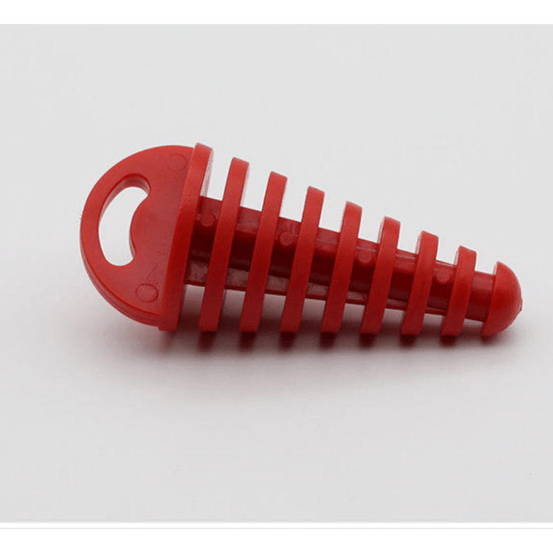 Motorcycle PVC Exhaust Plug Waterproof Dust Cover for Dirt Bikes Red
