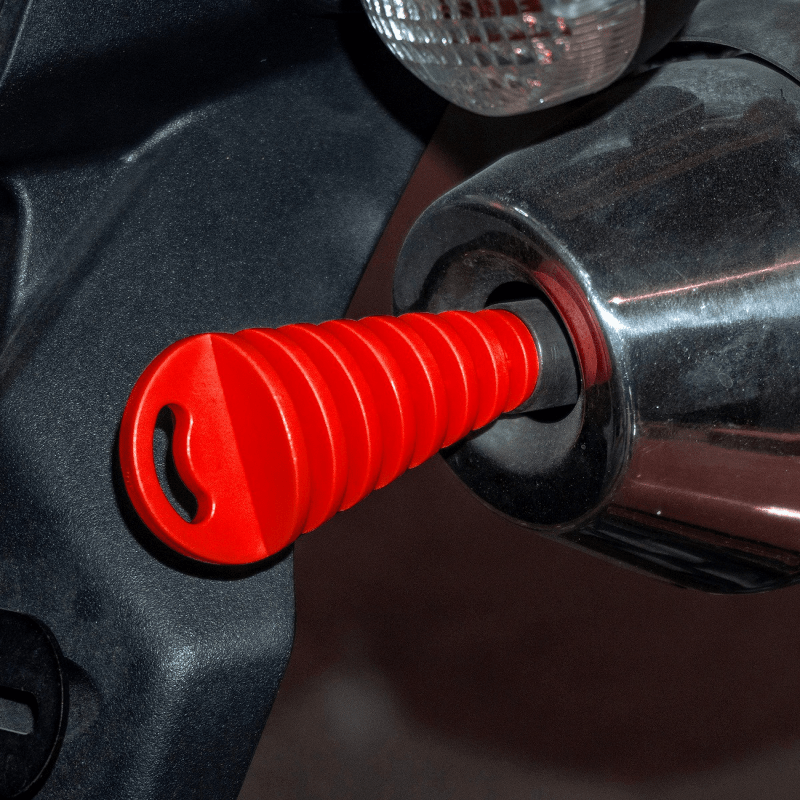 Motorcycle PVC Exhaust Plug Waterproof Dust Cover for Dirt Bikes Red