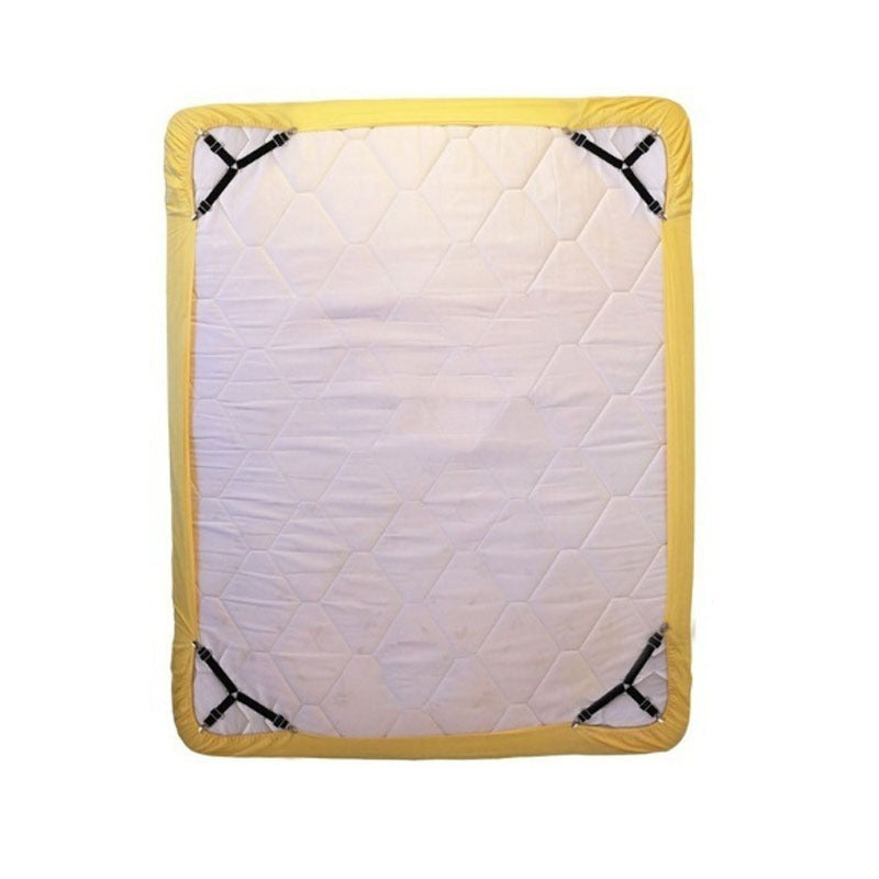 Set of 1 or 4 Bed Mattress Sheet Clips with Straps and Fastener Holders