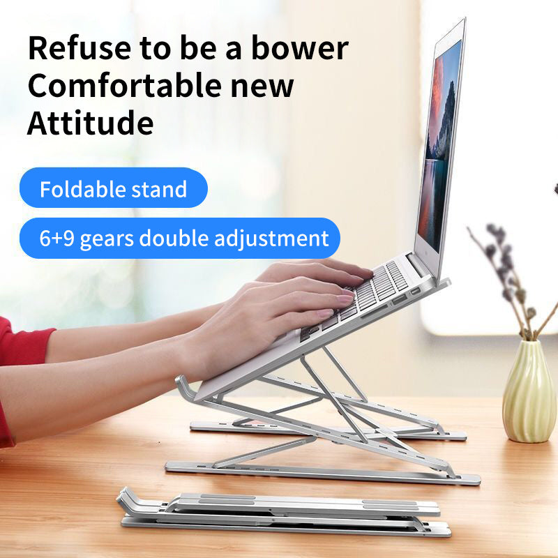 Adjustable Foldable Aluminum Laptop Stand for MacBook PC Tablet Notebook
