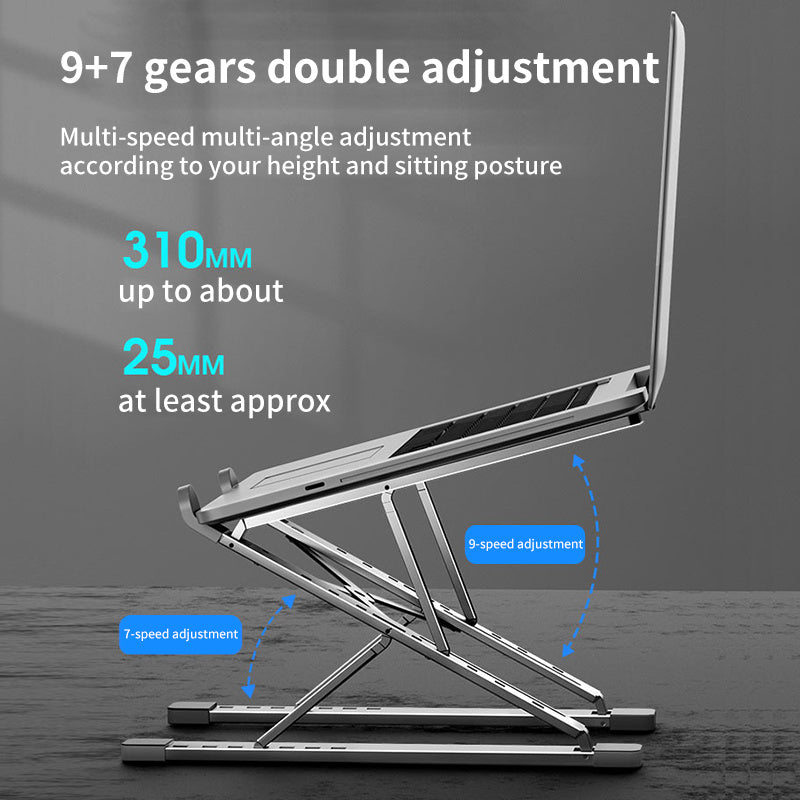 Adjustable Foldable Aluminum Laptop Stand for MacBook PC Tablet Notebook