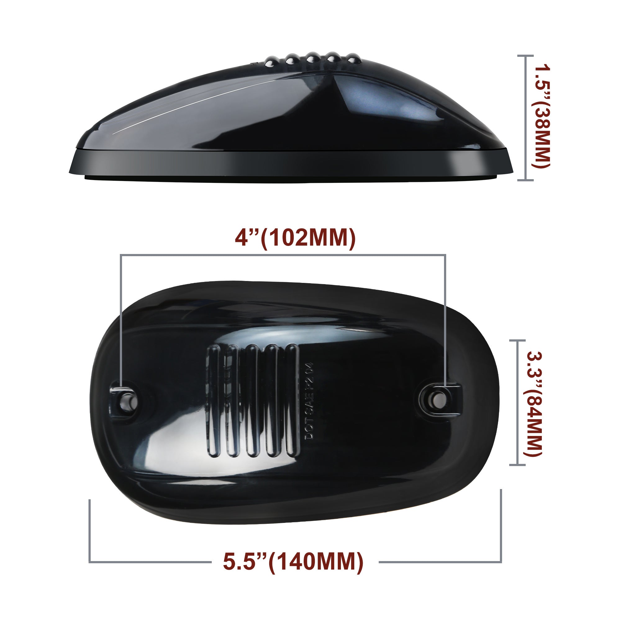 5Pcs 12V LED Smoke Glass Roof Marker Light Bulb Assembly for Pickup Trucks