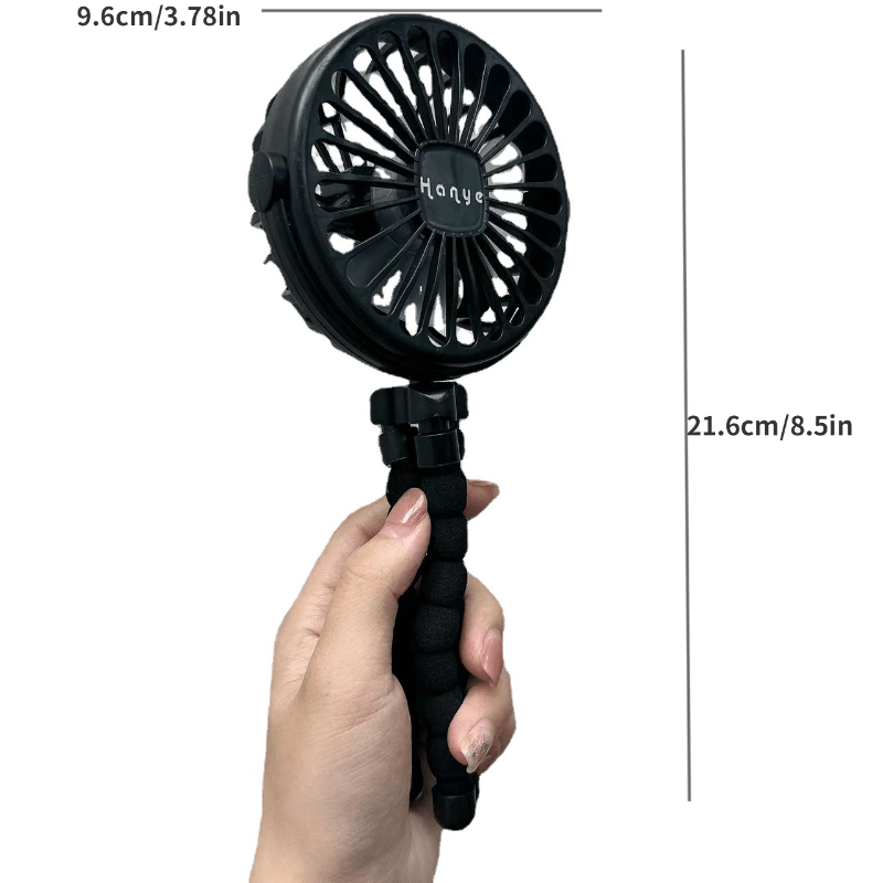 Rechargeable USB Bladeless Portable Fan for Desk, Stroller, Outdoor Blue Black