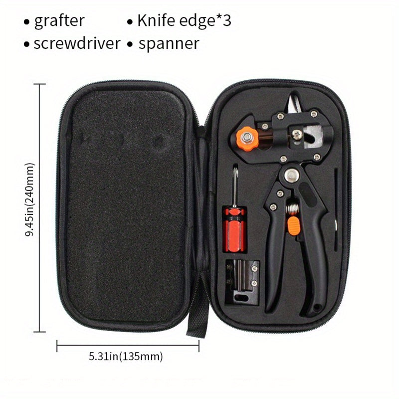 Ergonomic Garden Grafting and Pruning Tool Kit for Fruit Trees Stainless Steel Blade Saw Scissors Cutting Board