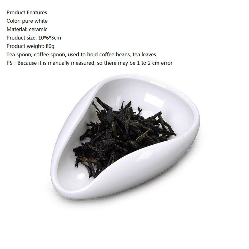 White Porcelain Coffee Tea Serving Set with Trays Spoon and Shovel