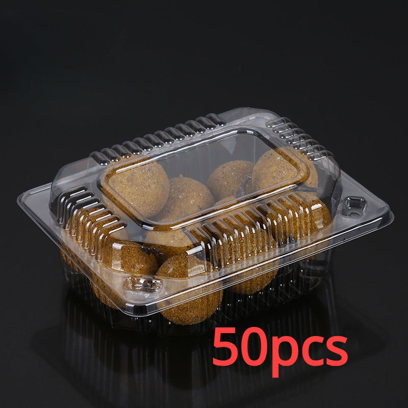 50 или 100 штук одноразовых коробок для фруктов для домашнего использования. Эти прозрачные пластиковые коробки идеально подходят для упаковки фруктов.