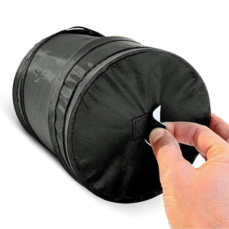 Cubo de basura para coche plegable negro, a prueba de fugas, de Oxford, para camping, oficina