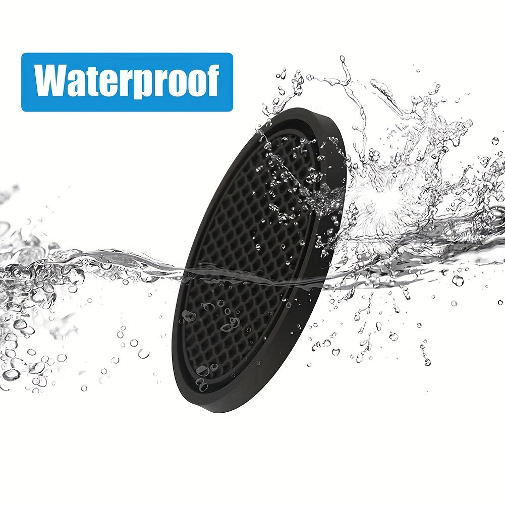 2pcs Car Coasters Soft Rubber Non-slip Cup Holder Interior Decor Accessories