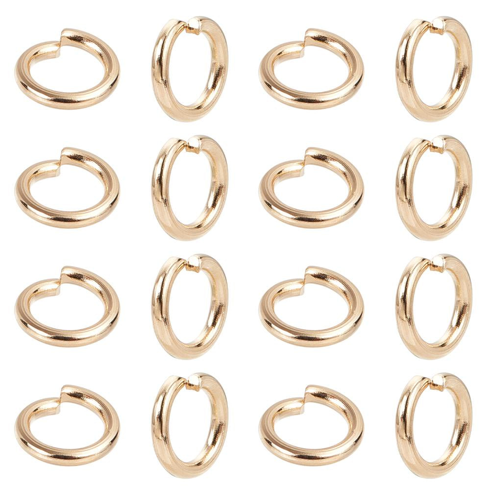 200 Pieces 304 Stainless Steel Open Jump Rings Jewelry Findings 6x1mm 4mm Inner Diameter