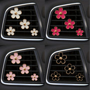 Women Small Daisy Flower Car Air Freshener Clip Set Decorative Air Outlet Accessories