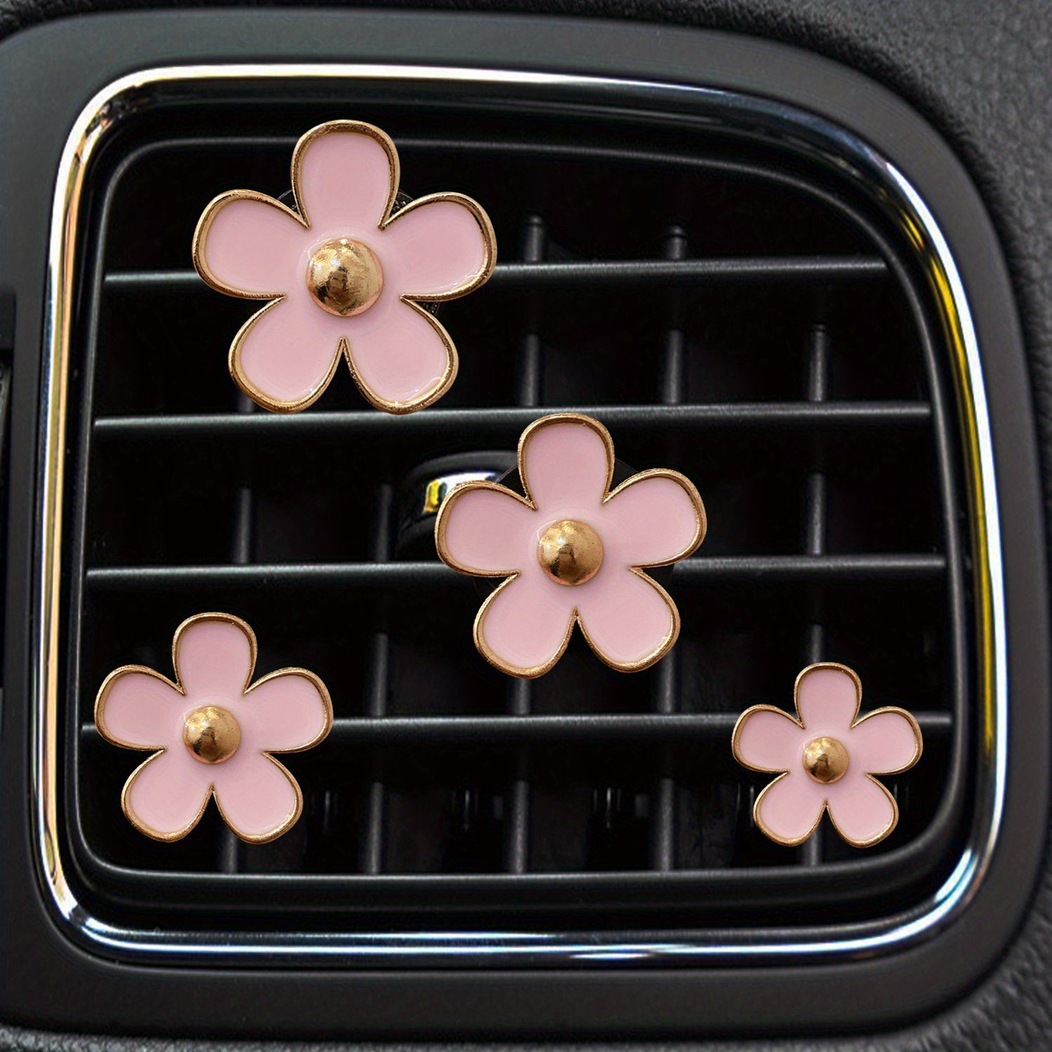 Women Small Daisy Flower Car Air Freshener Clip Set Decorative Air Outlet Accessories