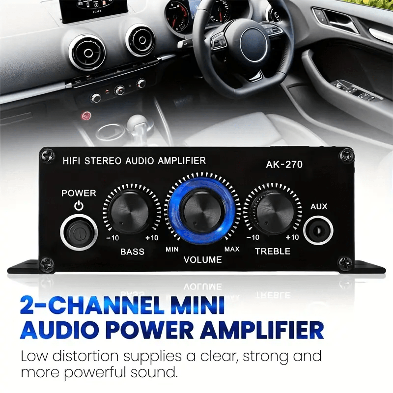 Universal Car Audio Power Amplifier 400W Stereo Mini Sound Amp for Home Theater