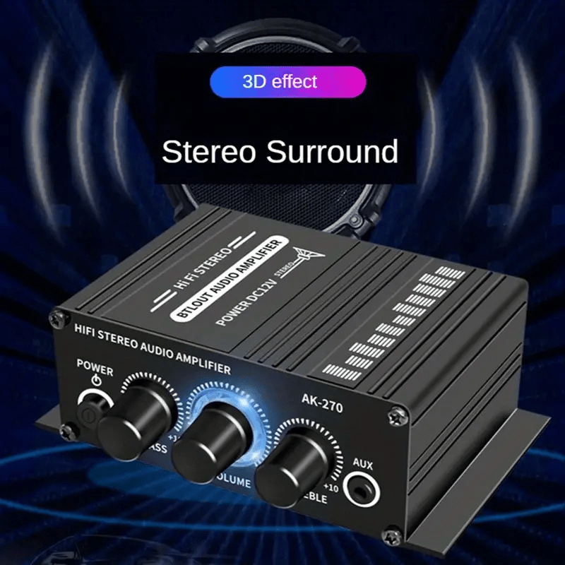 Universal Car Audio Power Amplifier 400W Stereo Mini Sound Amp for Home Theater