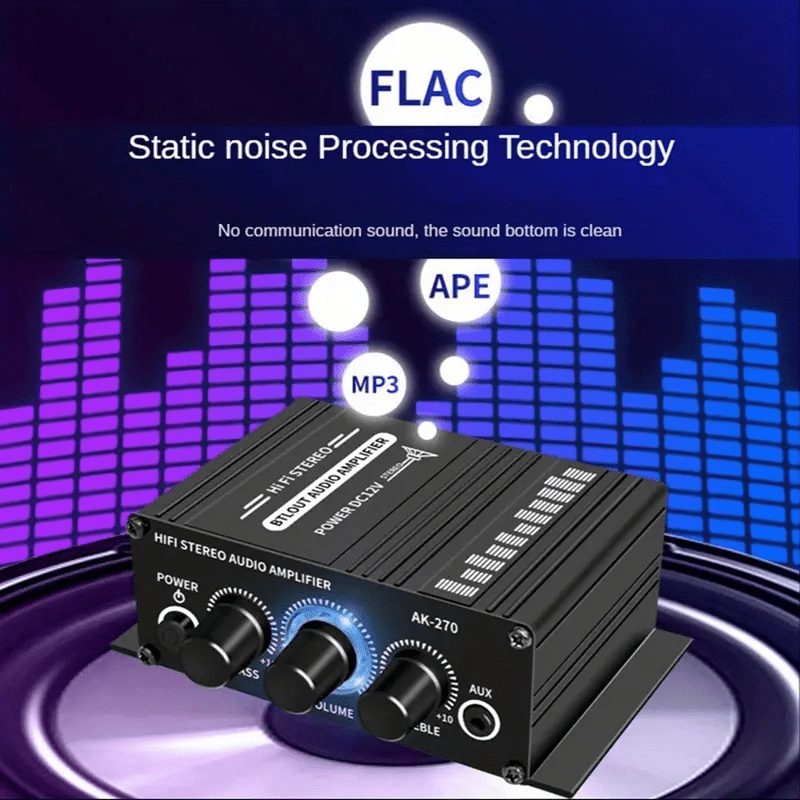 Universal Car Audio Power Amplifier 400W Stereo Mini Sound Amp for Home Theater