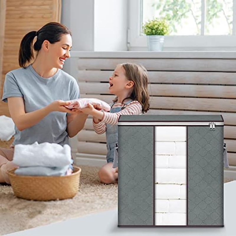 Kiyim-kechak, yostiq va qulayliklar uchun oltita 90L qo'shimcha katta saqlash sumkasi to'plami