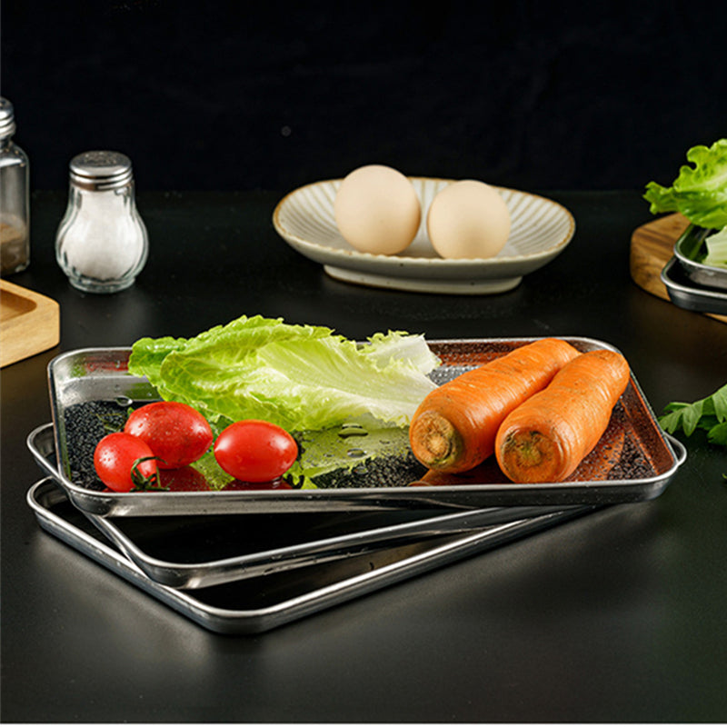 Stainless Steel Serving Tray for Food Storage Baking and Grilling