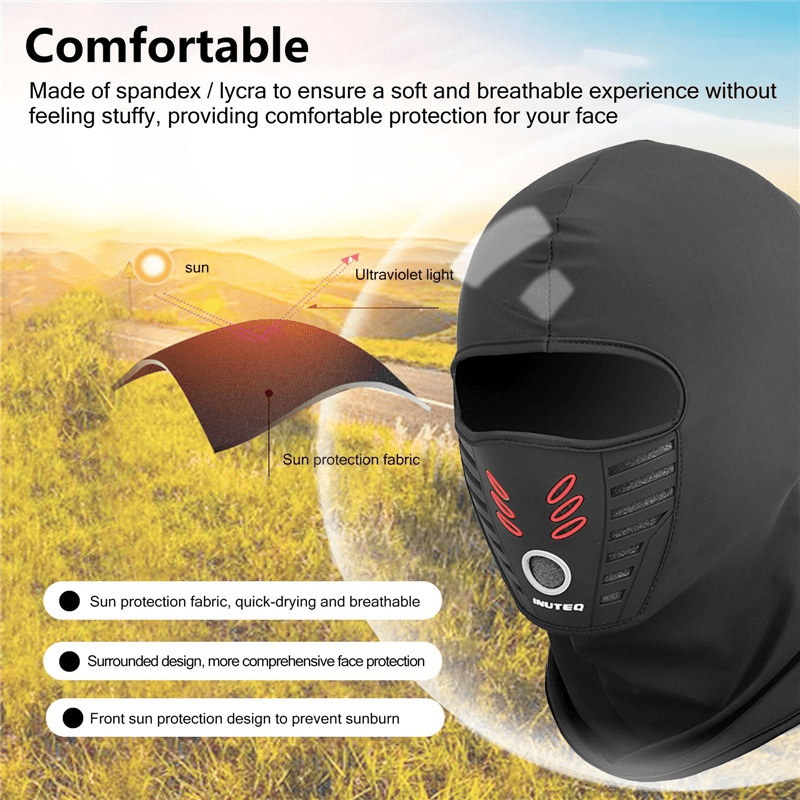 Unisex Waterproof Winter Balaclava Face Mask Ski Mask Black for Men Women