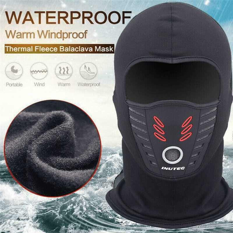 Unisex Waterproof Winter Balaclava Face Mask Ski Mask Black for Men Women