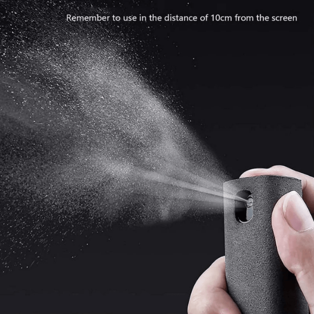 2-in-1 Screen Cleaner Spray and Microfiber Cloth for Phones Laptops Tablets