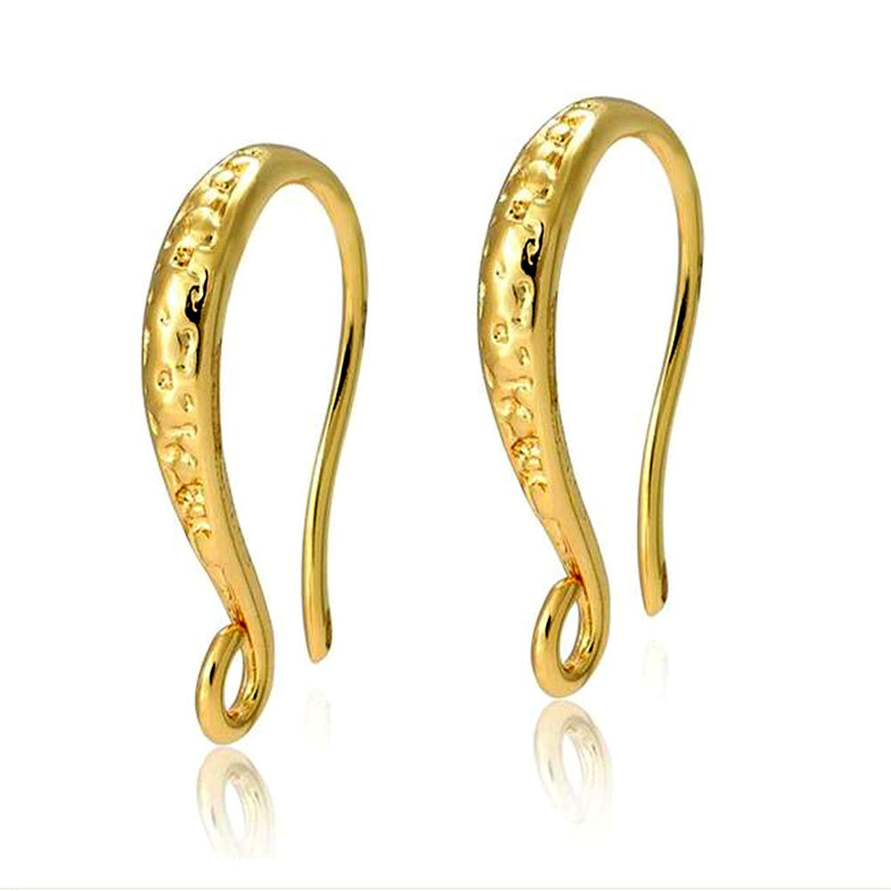 Bulk Pack of 20-50 Frosted DIY Ear Hooks Earrings and Pendants in Gold Silver Rose Gold