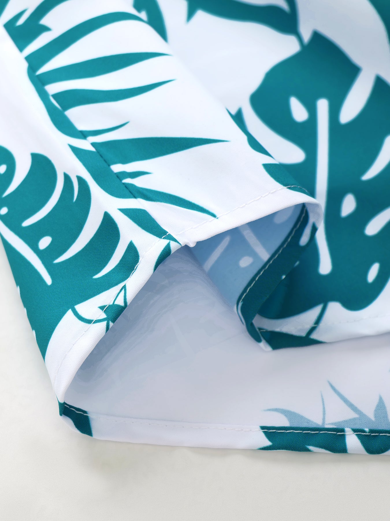 Men's Plus Size Tropical Print Casual Shirt and Shorts Set Polyester Regular Fit Summer Outfit