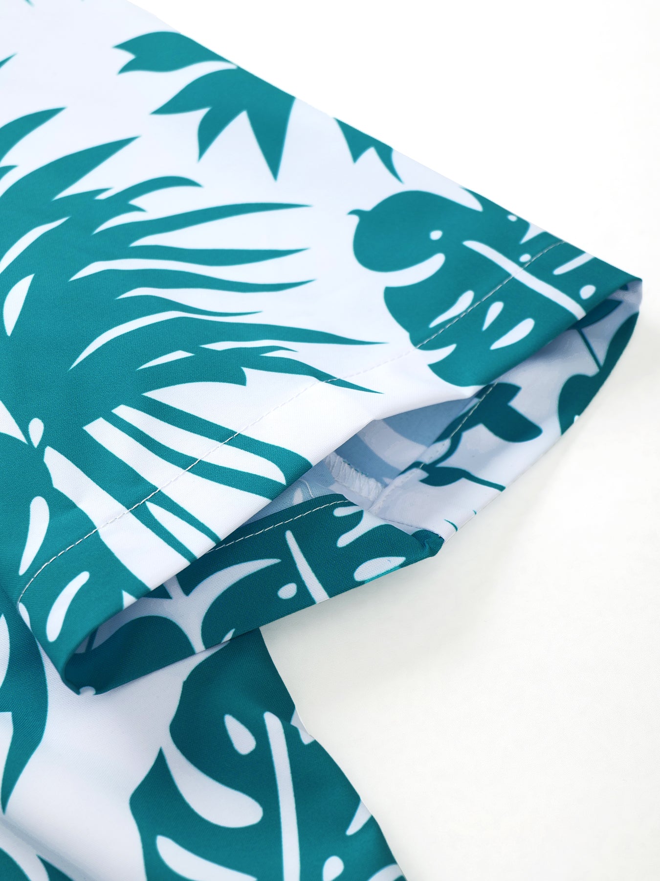 Men's Plus Size Tropical Print Casual Shirt and Shorts Set Polyester Regular Fit Summer Outfit