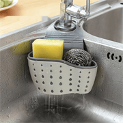 Plastic double-layer sink hanging basket for kitchen storage