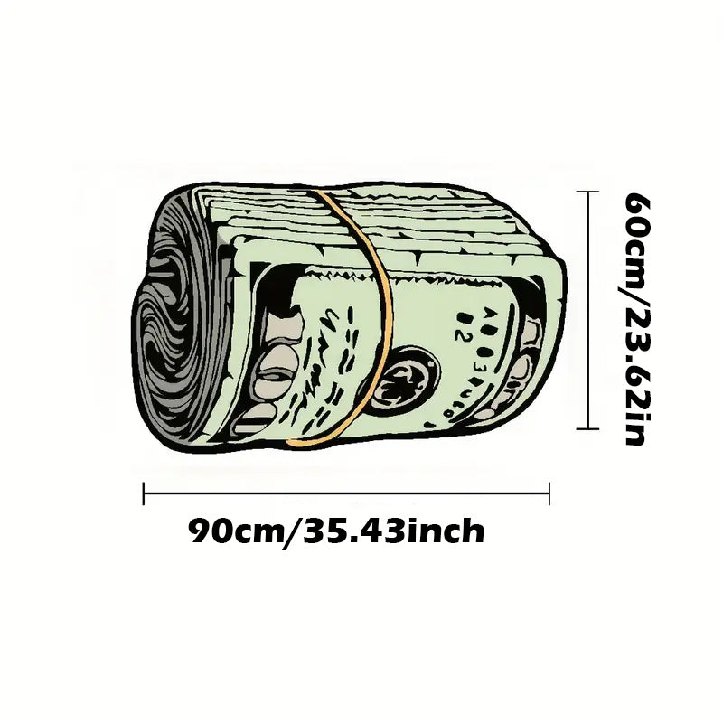 Vintage Leaf Print Cashmere Carpet Non-Slip Waterproof Mat 23.62x35.43 Inches