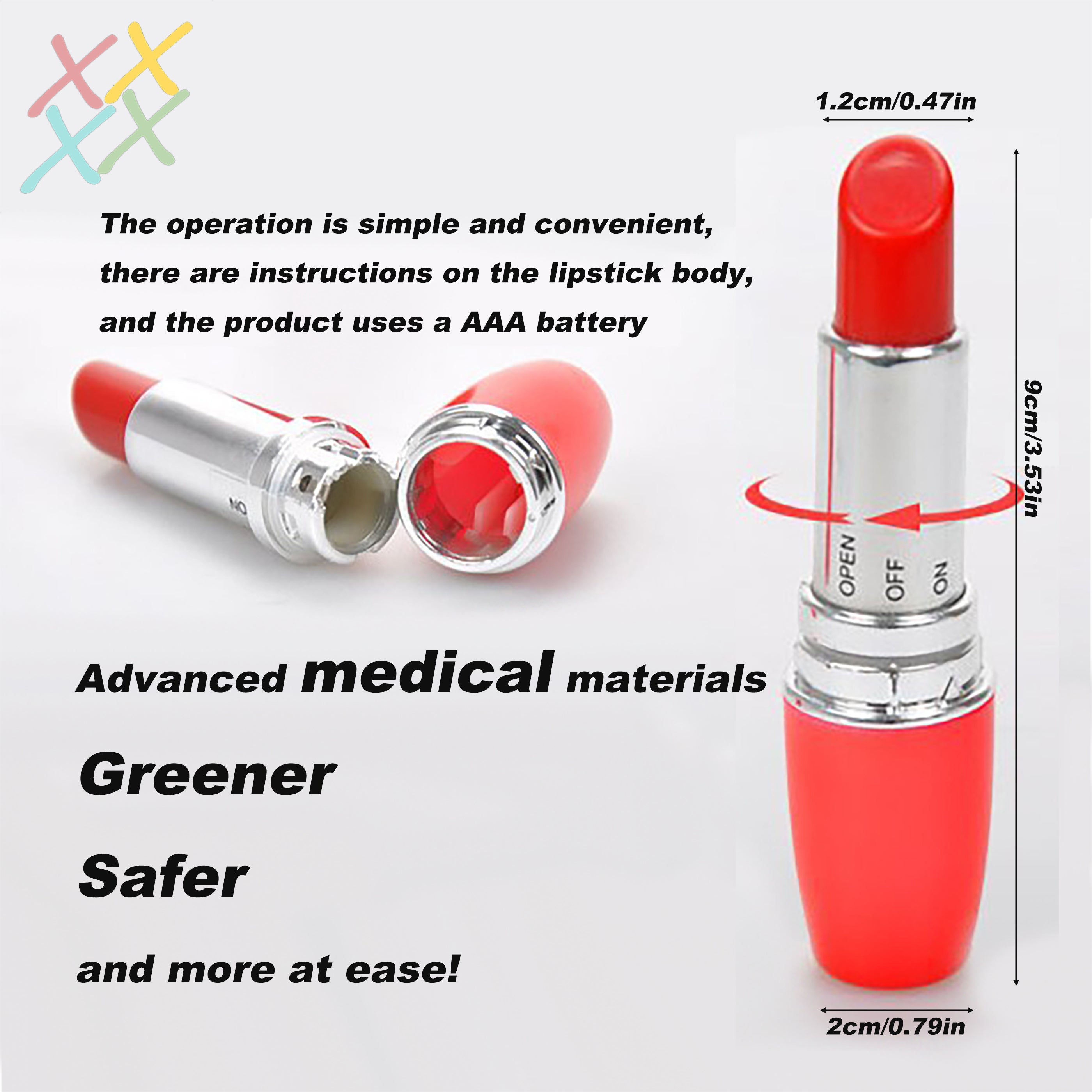 Ayol uchun Silikon Mini Vibrator Lipstick Shovqinli Masturbatsiya O'yinchoqi