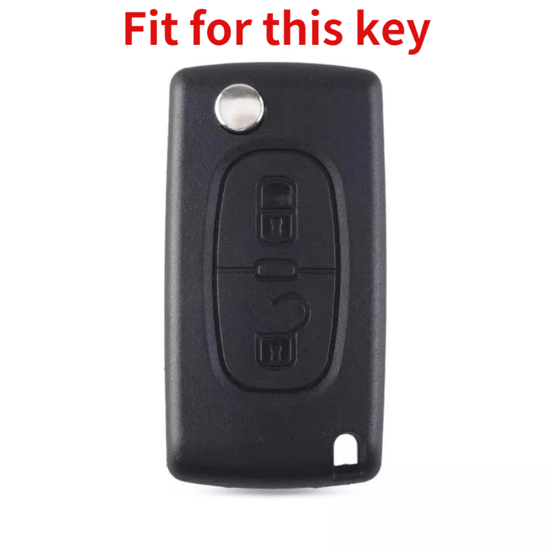 Silicone Car Key Cover for Peugeot Citroen 2 Buttons Protective Shell