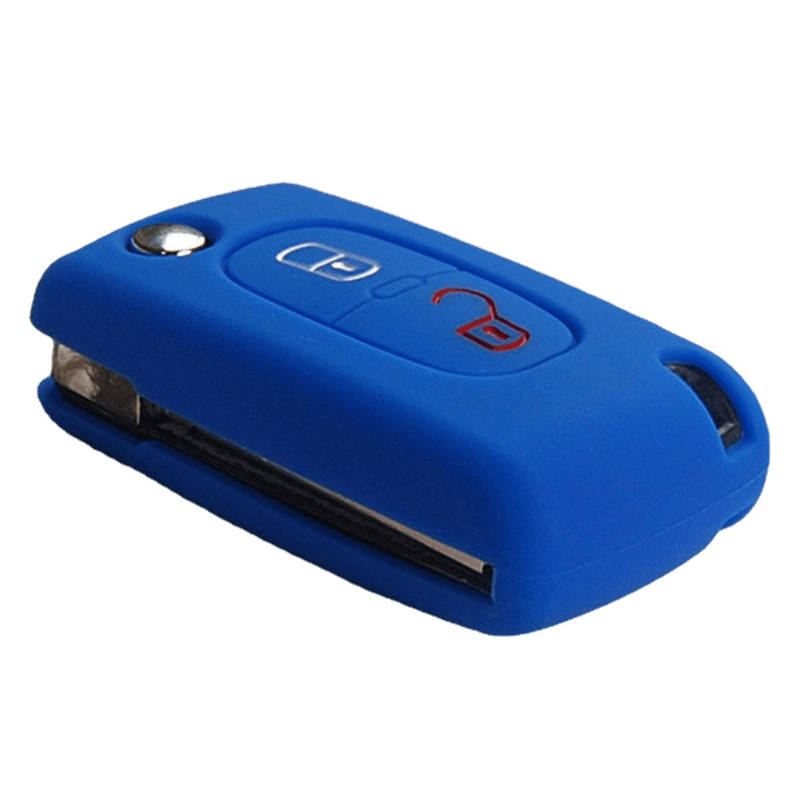 Silicone Car Key Cover for Peugeot Citroen 2 Buttons Protective Shell