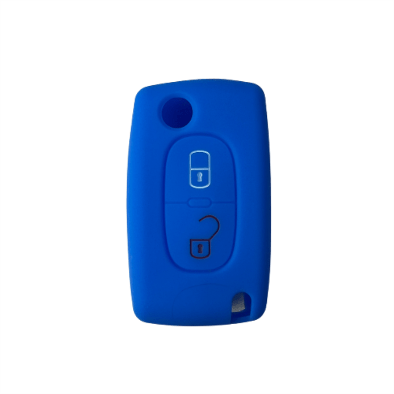 Silicone Car Key Cover for Peugeot Citroen 2 Buttons Protective Shell