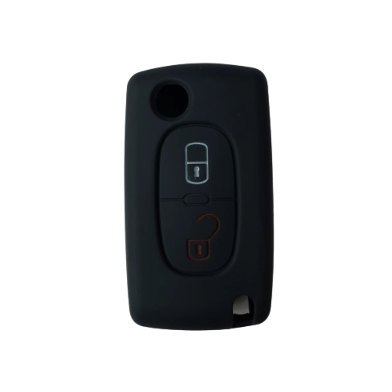 Silicone Car Key Cover for Peugeot Citroen 2 Buttons Protective Shell