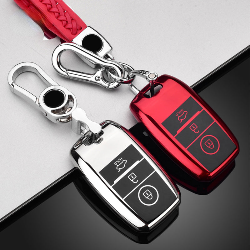 Kia modellari uchun TPU avtomobil kaliti qopqog'i, kalit zanjirli himoya qutisi